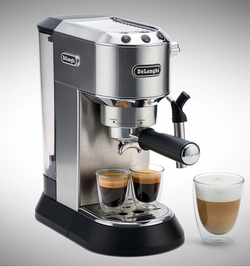 El café sale muy rápido en una De'Longhi Dedica