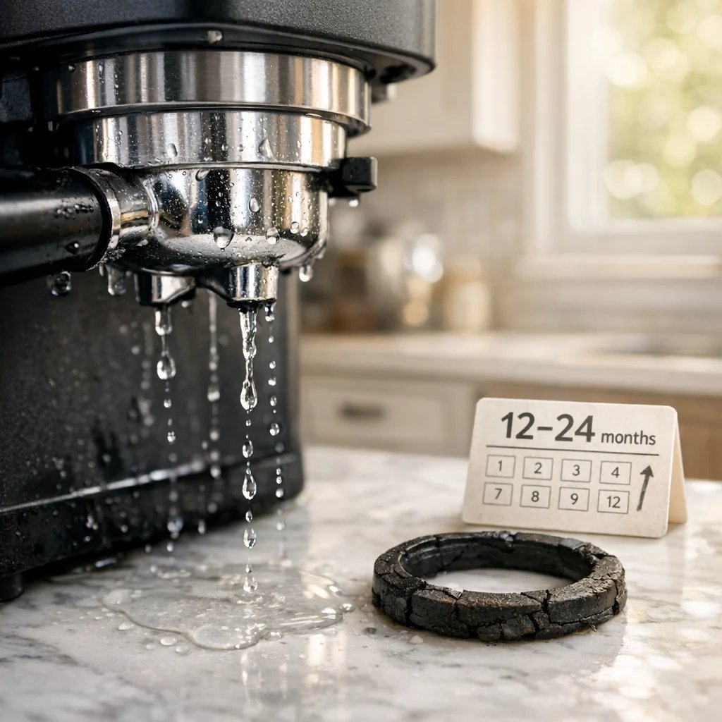 Cecotec power espresso 20 pierde agua portafiltro junta deteriorada fuga lateral