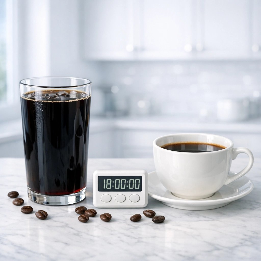 Comparativa de cafeína, concentración y tiempo de infusión del cold brew