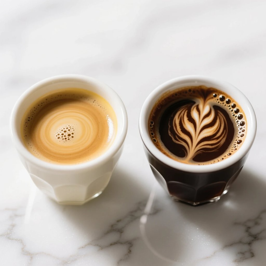 Comparativa espresso sin crema vs espresso con crema perfecta de longhi dedica