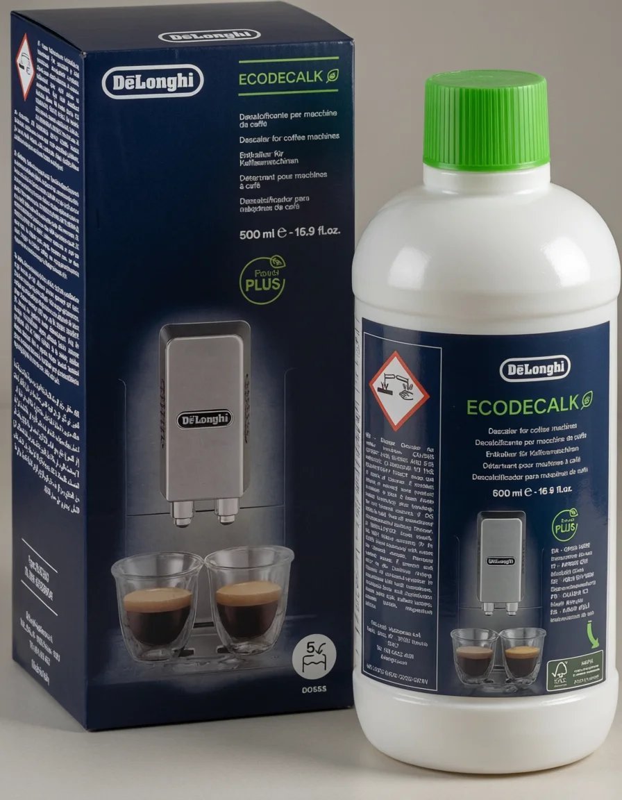 Descalcificador DeLonghi EcoDecalk de 500 ml, caja y botella