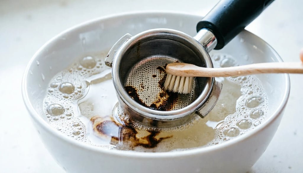 Limpieza filtro portafiltros de longhi dedica para evitar obstruccia3n y café aguado
