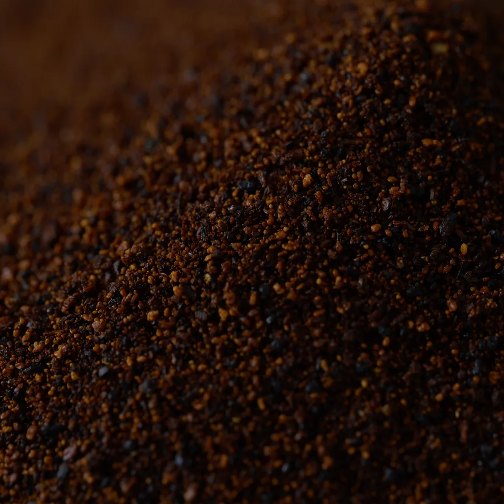 Primer plano de café molido