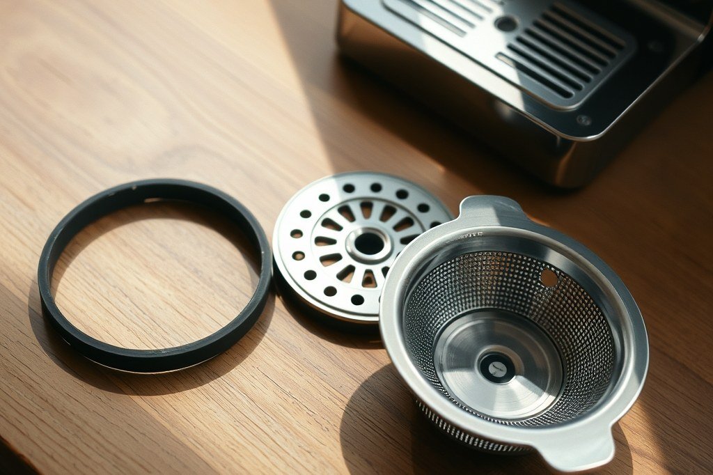 Repuestos de la Cecotec Power Espresso 20: junta, filtro de ducha y cestillo