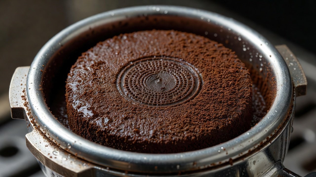 Causa 1. Te has pasado de dosis y el café se hincha — Cecotec Power Espresso 20: el brazo se queda atascado