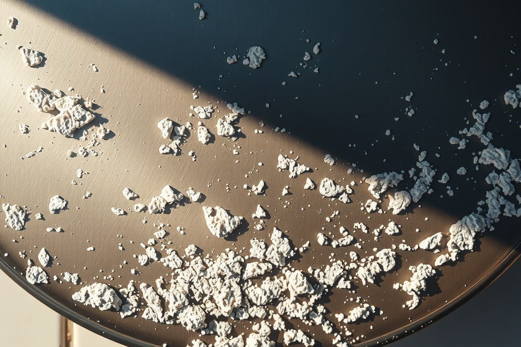 Superficie de acero cubierta de costras blancas de cal: el sobrecalentamiento que provoca acaba abriendo el termofusible